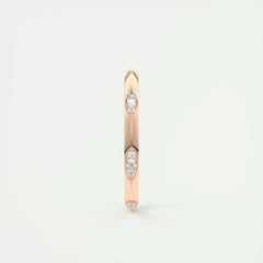 2.0mm Round Cut EF- VVS Diamond Lab Grown Wedding Band