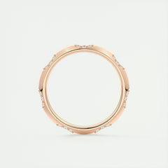 2.0mm Round Cut EF- VVS Diamond Lab Grown Wedding Band