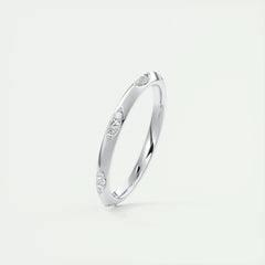 2.0mm Round Cut EF- VVS Diamond Lab Grown Wedding Band