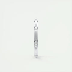 2.0mm Round Cut EF- VVS Diamond Lab Grown Wedding Band