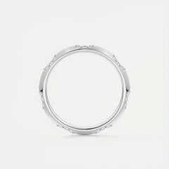 2.0mm Round Cut EF- VVS Diamond Lab Grown Wedding Band