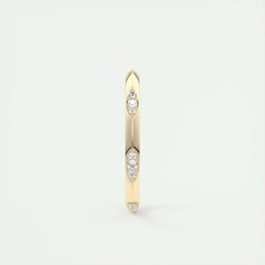 2.0mm Round Cut EF- VVS Diamond Lab Grown Wedding Band