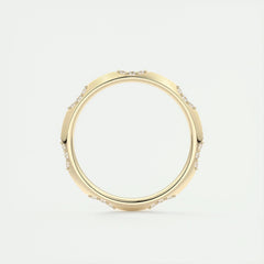 2.0mm Round Cut EF- VVS Diamond Lab Grown Wedding Band