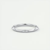 2.0mm Round Cut EF- VVS Diamond Lab Grown Wedding Band