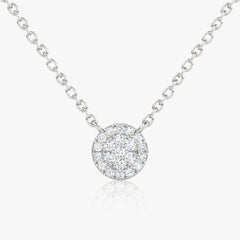 0.12TCW Round F-VS Lab Grown Diamond Necklace for Women