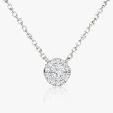 0.12TCW Round F-VS Lab Grown Diamond Necklace for Women