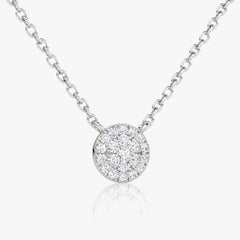 0.12TCW Round F-VS Lab Grown Diamond Necklace for Women
