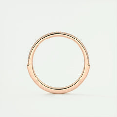1.5mm Round EF- VVS Lab Grown Diamond Half Eternity Wedding Band