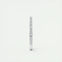 1.5mm Round EF- VVS Lab Grown Diamond Half Eternity Wedding Band