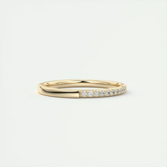 1.5mm Round EF- VVS Lab Grown Diamond Half Eternity Wedding Band