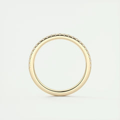 1.8mm Round EF- VVS Lab Grown Diamond Half Eternity Wedding Band
