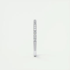 1.8mm Round EF- VVS Lab Grown Diamond Half Eternity Wedding Band