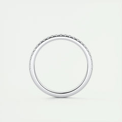 1.8mm Round EF- VVS Lab Grown Diamond Half Eternity Wedding Band