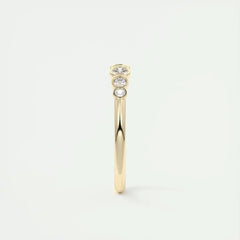 1.8mm Round Shaped EF- VVS Lab Grown Diamond Open Style Wedding Band