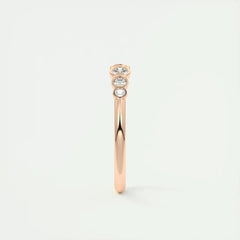 1.8mm Round Shaped EF- VVS Lab Grown Diamond Open Style Wedding Band