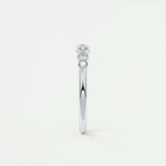 1.8mm Round Shaped EF- VVS Lab Grown Diamond Open Style Wedding Band