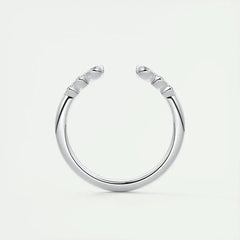 1.8mm Round Shaped EF- VVS Lab Grown Diamond Open Style Wedding Band