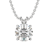 0.25-1.0CT Round Solitaire F-VS Lab Grown Diamond Necklace for Women