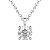 0.25-1.5CT Round Solitaire F-VS Lab Grown Diamond Necklace
