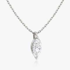 0.25CT - 1.0CT Marquise Solitaire F-VS Lab Grown Diamond Necklace