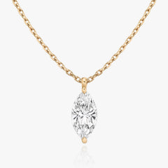 0.25CT - 1.0CT Marquise Solitaire F-VS Lab Grown Diamond Necklace