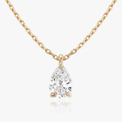 0.25CT - 1.0CT Pear Solitaire F-VS Lab Grown Diamond Necklace