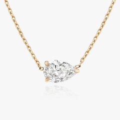 0.25CT - 1.0CT Pear Solitaire F-VS Lab Grown Diamond Necklace