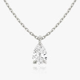 0.25CT - 1.0CT Pear Solitaire F-VS Lab Grown Diamond Necklace