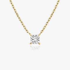 0.25CT - 1.0CT Princess Solitaire F-VS Lab Grown Diamond Necklace