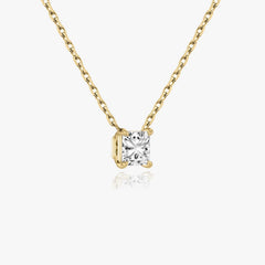 0.25CT - 1.0CT Princess Solitaire F-VS Lab Grown Diamond Necklace