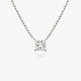 0.25CT - 1.0CT Princess Solitaire F-VS Lab Grown Diamond Necklace