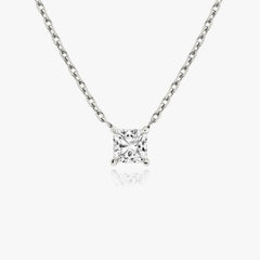 0.25CT - 1.0CT Princess Solitaire F-VS Lab Grown Diamond Necklace