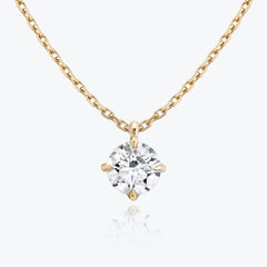 0.25CT - 1.0CT Round Solitaire F-VS Lab Grown Diamond Necklace