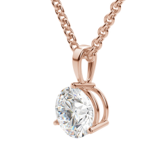 0.25CT- 1.50CT Round F-VS Lab Grown Diamond Solitaire Necklace
