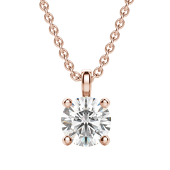 0.25CT - 1.50CT Round Solitaire F-VS Lab Grown Diamond Necklace