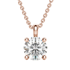 0.25CT - 1.50CT Round Solitaire F-VS Lab Grown Diamond Necklace
