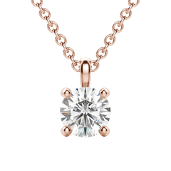 0.25CT - 1.50CT Round Solitaire F-VS Lab Grown Diamond Necklace