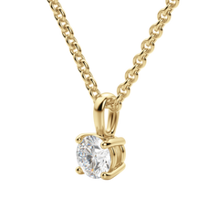 0.25CT - 1.50CT Round Solitaire F-VS Lab Grown Diamond Necklace