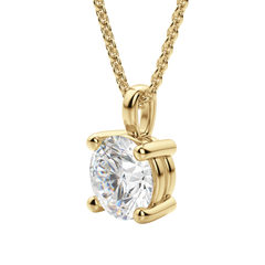 0.25CT - 1.50CT Round Solitaire F-VS Lab Grown Diamond Necklace