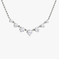 0.25ct Round Cut F-VS Lab Grown Seven Stone Diamond Necklace