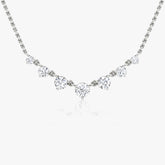 0.25ct Round Cut F-VS Lab Grown Seven Stone Diamond Necklace