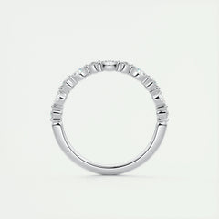 2.0mm Marquise & Round EF- VVS Lab Grown Diamond Half Eternity Wedding Band