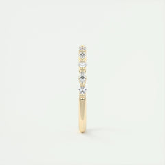 2.0mm Marquise & Round EF- VVS Lab Grown Diamond Half Eternity Wedding Band