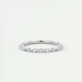 2.0mm Marquise & Round EF- VVS Lab Grown Diamond Half Eternity Wedding Band