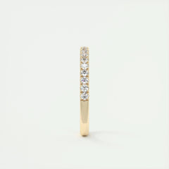 2.0mm Round EF- VVS Lab Grown Diamond Half Eternity Wedding Band