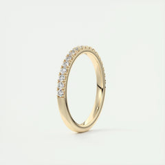 2.0mm Round EF- VVS Lab Grown Diamond Half Eternity Wedding Band