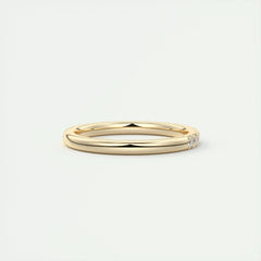 2.0mm Round EF- VVS Lab Grown Diamond Half Eternity Wedding Band