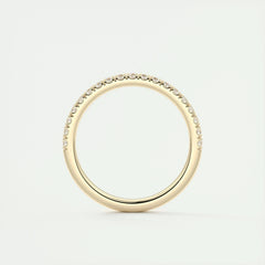 2.0mm Round EF- VVS Lab Grown Diamond Half Eternity Wedding Band