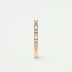 2.0mm Round EF- VVS Lab Grown Diamond Half Eternity Wedding Band