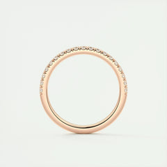 2.0mm Round EF- VVS Lab Grown Diamond Half Eternity Wedding Band